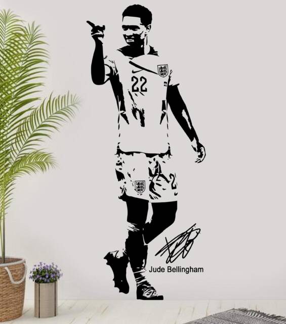 Jude Bellingham England Football Wall Decal Sports Bedroom Decor - image 1