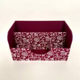 Handmade Brentwood Desk Tidy A5 Fabric Organiser William Morris Print Office Decor - thumbnail 3