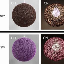 Handwoven Paper Rope Pendant Light Spherical Lighting Fixture - thumbnail 3