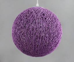 Handwoven Paper Rope Pendant Light Spherical Lighting Fixture - thumbnail 1