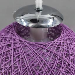 Handwoven Paper Rope Pendant Light Spherical Lighting Fixture - thumbnail 4