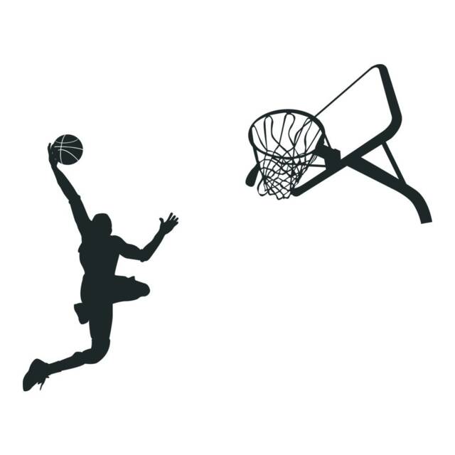 Basketball Dunk Wall Decal Sports Mural Vinyl Slam Art - 182 - image 1