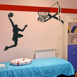 Basketball Dunk Wall Decal Sports Mural Vinyl Slam Art - 182 - thumbnail 3