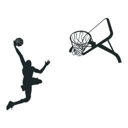 Basketball Dunk Wall Decal Sports Mural Vinyl Slam Art - 182 - thumbnail 1
