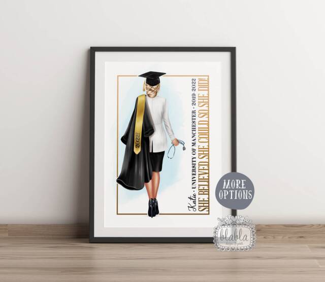 Doctor Graduation Gift, Graduation Gift, Doctorate Graduates, Phd Gift For Her, Dentist, Vet Nurse University Digital File - image 1