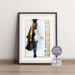 Doctor Graduation Gift, Graduation Gift, Doctorate Graduates, Phd Gift For Her, Dentist, Vet Nurse University Digital File - thumbnail 2