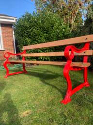Fully Restored Cast Iron Garden Bench Seat Chair Patio - thumbnail 1
