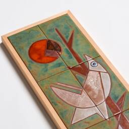 Handmade Hummingbird Ceramic Tile Wall Art Nature Decor - thumbnail 3