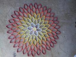Coral Dahlia Wall Art Handmade Paper Quilled Flower Decor - thumbnail 1