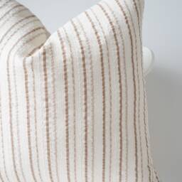 Cream Striped Pillow Cover - thumbnail 3