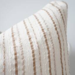 Cream Striped Pillow Cover - thumbnail 2