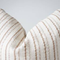 Cream Striped Pillow Cover - thumbnail 4