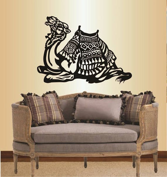 In-Style Decals Wall Vinyl Decal Home Decor Art Sticker Lying Camel Animal With Saddle Caravan Removable Mural Design 1491 - image 1