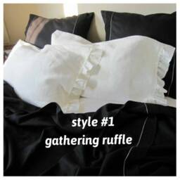 White Linen Pillowcases - French Country Home -Shabby Cottage Chic - Standard Queen King Pillow Cases - Romantic Bedding Euro Sham Pillow Cover - thumbnail 2