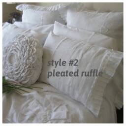 White Linen Pillowcases - French Country Home -Shabby Cottage Chic - Standard Queen King Pillow Cases - Romantic Bedding Euro Sham Pillow Cover - thumbnail 3