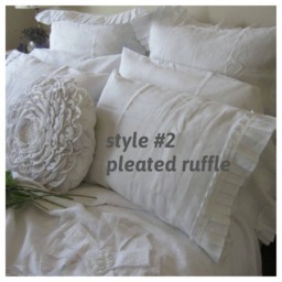 White Linen Pillowcases - French Country Home -Shabby Cottage Chic - Standard Queen King Pillow Cases - Romantic Bedding Euro Sham Pillow Cover
