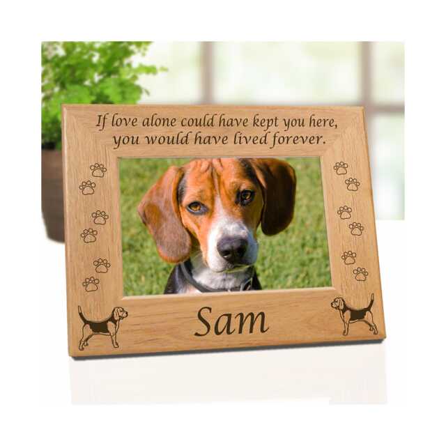 Beagle Dog, Remembrance Picture Frame For Pet Owners, Mom Personalized Dog Dad Memorial Gift, Gifts Aunt, Family - image 1