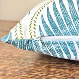 1707. Penelope Lagoon Blue Handmade 100% Cotton Cushion Cover, Various Sizes - thumbnail 3