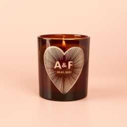 Valentine's Gift Hamper With Personalised Initials Heart Candle For Wife Girlfriend - thumbnail 3