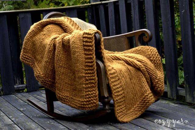 Final Sale Ready To Ship Chunky Knit Blanket Throw Merino Wool Super - image 1