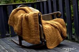 Final Sale Ready To Ship Chunky Knit Blanket Throw Merino Wool Super - thumbnail 1