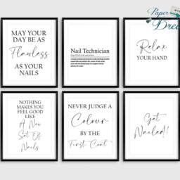 Nail Art, 18 Designs, 7 Sizes, Salon Print, Decor, Technician, Poster, Gift, Wall Beauty, Beauticians Unframed - thumbnail 2