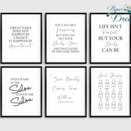 Nail Art, 18 Designs, 7 Sizes, Salon Print, Decor, Technician, Poster, Gift, Wall Beauty, Beauticians Unframed - thumbnail 3