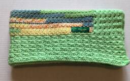 Multi-Coloured Yellow, Green, Orange, Blue & White Baby Blanket