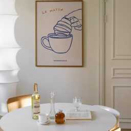 Morning Croissants Print, Breakfast Kitchen Wall Art, Decor, Trendy Bakery Home Inspo, Unframed - thumbnail 2