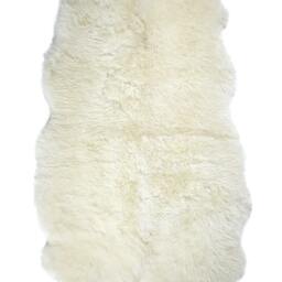 Ivory Quad Sheepskin Rug Large Luxury Long Hair Rug - 190x120cm - thumbnail 2