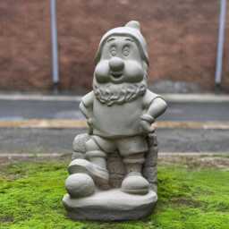 Concrete Sports Gnome Sculpture Stone Football Statue Funny Garden Decoration Handmade Figurine Outdoor Yard Ornament Cement Art - thumbnail 4