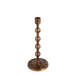 Antique Brass Finish Candle Holder Modern Farmhouse Decor - Set Of 3 - thumbnail 4