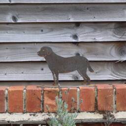 Rusty Metal Labrador Garden Ornament, Dog Memorial Gift - thumbnail 2