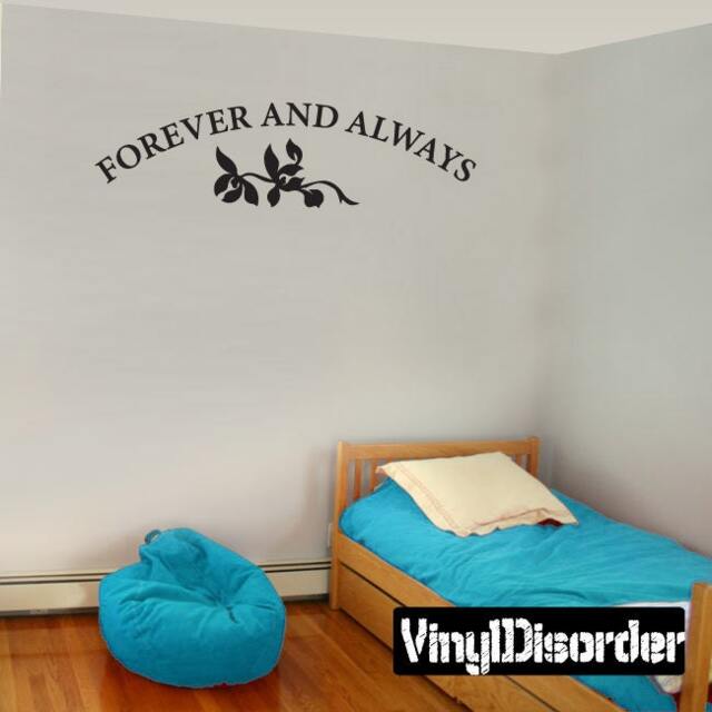Forever & Always - Vinyl Wall Decal Quotes Sticker Fa022Foreveri7Et - image 1