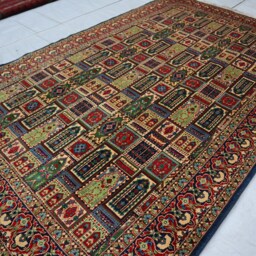 6x9 Tribal Area Rug, Afghan Hand Knotted Wool Rare Colors, Unique Geometric Patterns, Oriental Turkmen Rugs For Living Room - thumbnail 3