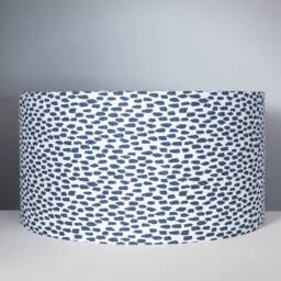Blue Abstract Geometric Lampshade, 20cm To 50cm Diameters, For Ceiling Or Lamp Base - thumbnail 4