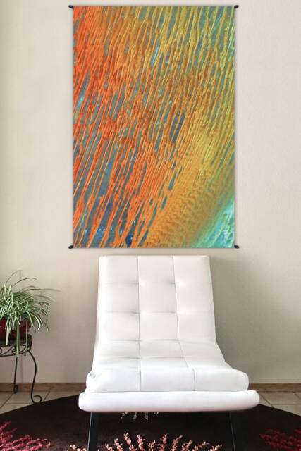 Yoga Gift - Nature Wall Hanging Landscape Tapestry Art Hippie Psychedelic Map Desert Patter - image 1