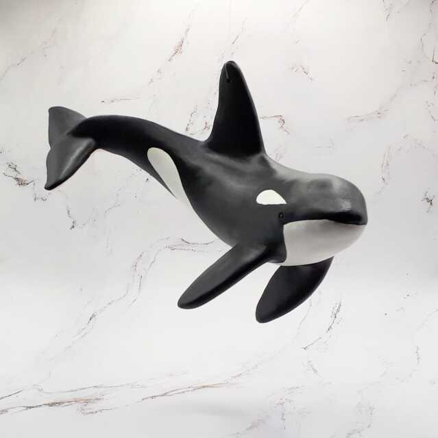Large Killer Orca Whale Diving Hanging Sculpture Mobile For Ceiling Or Window - image 1