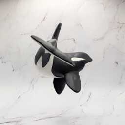 Large Killer Orca Whale Diving Hanging Sculpture Mobile For Ceiling Or Window - thumbnail 3
