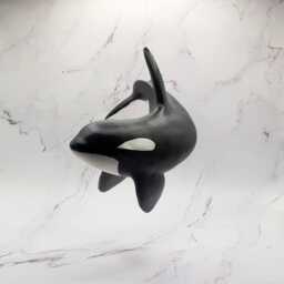 Large Killer Orca Whale Diving Hanging Sculpture Mobile For Ceiling Or Window - thumbnail 2