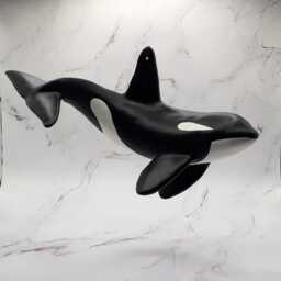 Large Killer Orca Whale Diving Hanging Sculpture Mobile For Ceiling Or Window - thumbnail 4