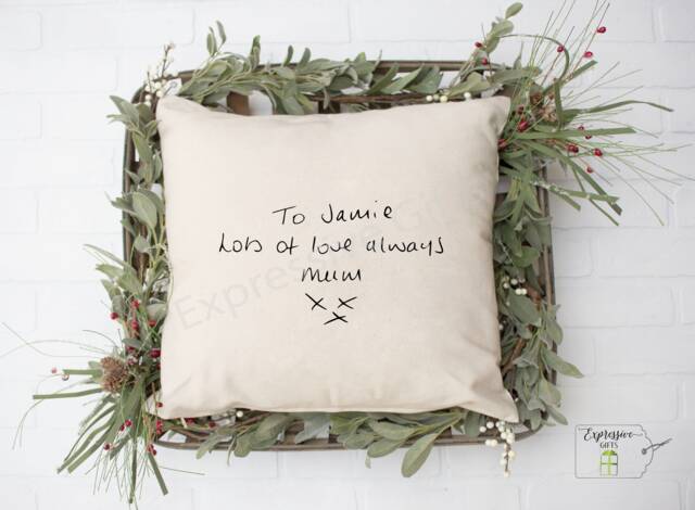 Actual Handwriting Cushion, Christmas Gift For Her, Pillow, Loved Ones Christmas Gifts - image 1