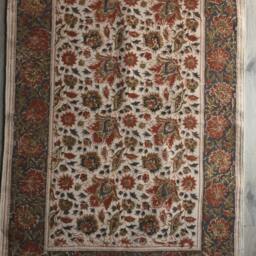 Handmade Cotton Rug Block Print Floral Design - 2 X 3 Ft - thumbnail 2