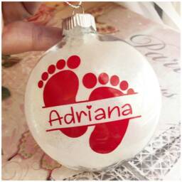 Shatter-Proof Christmas Tree Decoration - Personalized Ornament Customized Holiday Decor Glitter Name Ornaments Family - thumbnail 2
