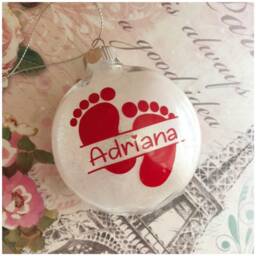 Shatter-Proof Christmas Tree Decoration - Personalized Ornament Customized Holiday Decor Glitter Name Ornaments Family