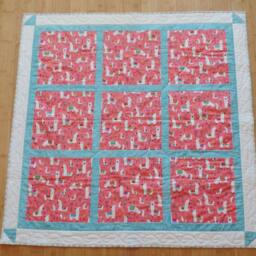 Gender Neutral Llama Baby Quilt, Reversible, Nursery Bedding - thumbnail 3
