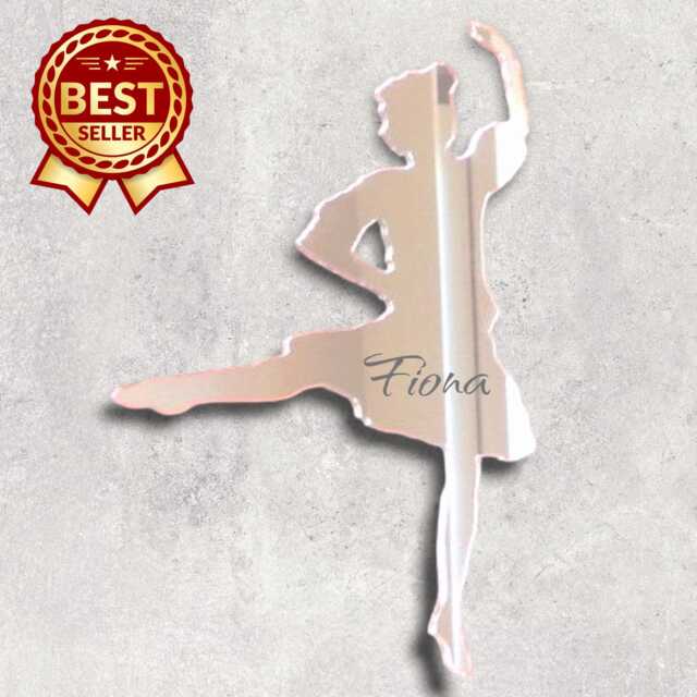 Highland Dancer Acrylic Mirror Wall Art - Personalized Engraving - image 1