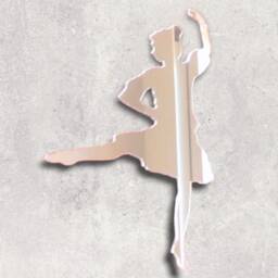 Highland Dancer Acrylic Mirror Wall Art - Personalized Engraving - thumbnail 2