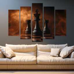 Abstract Chess Wall Art, Canvas Print, Master Gift, Decor, Canvas, Painting, Poster - thumbnail 2