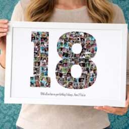 Personalised Photo Collage Gift, 18Th Birthday Milestone - thumbnail 2